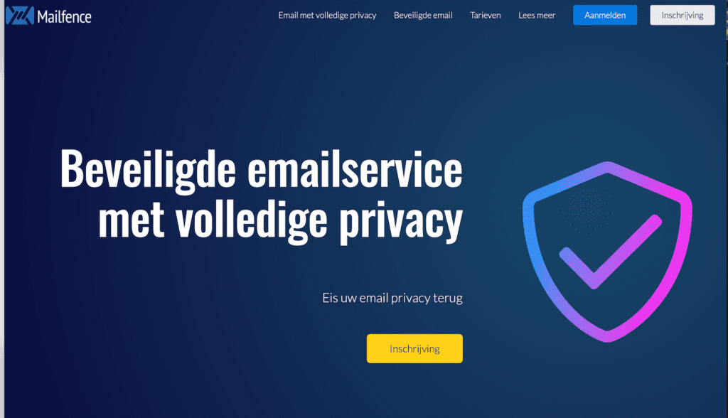 Mailfence screenshot