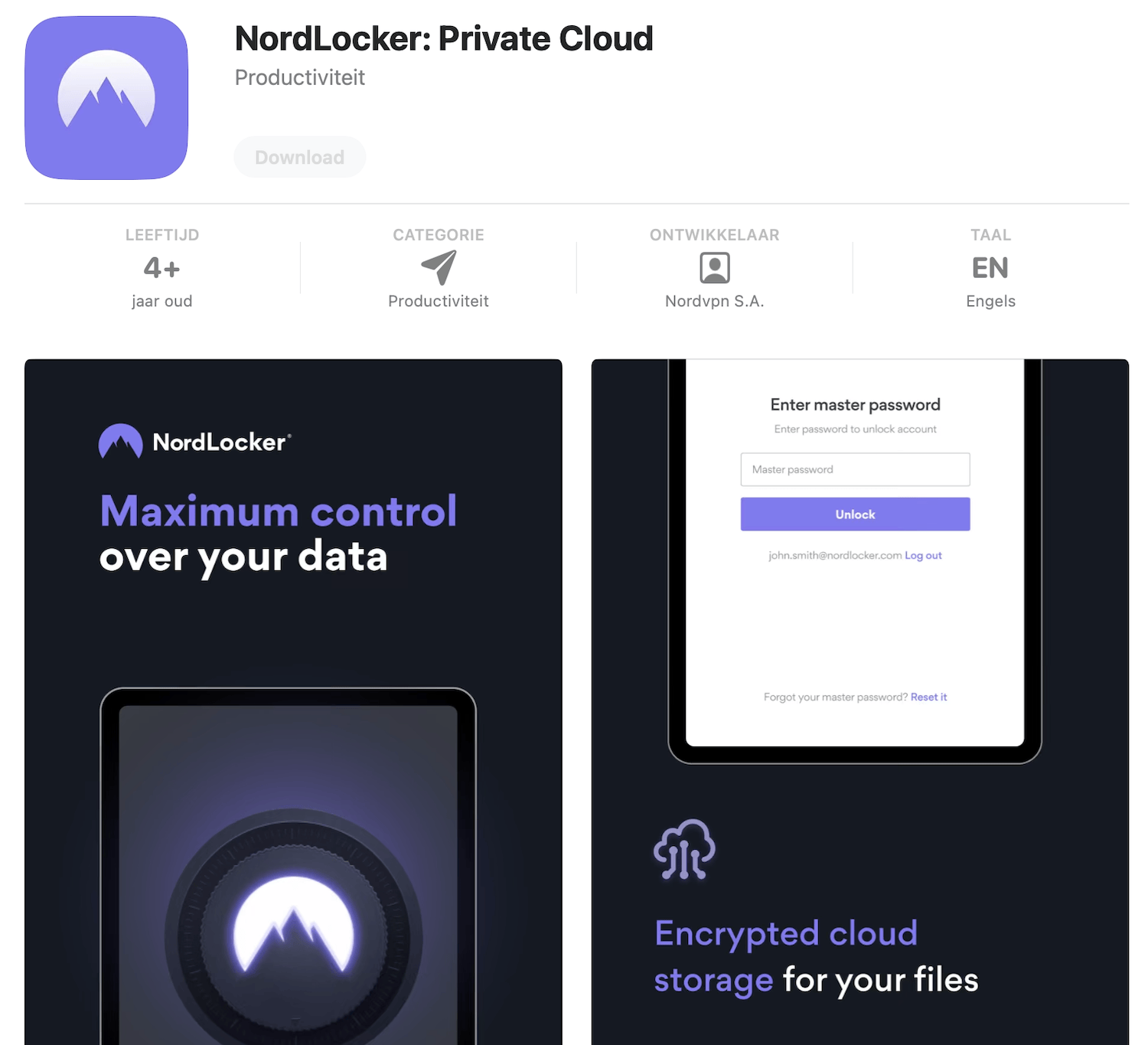NordLocker iOS-app