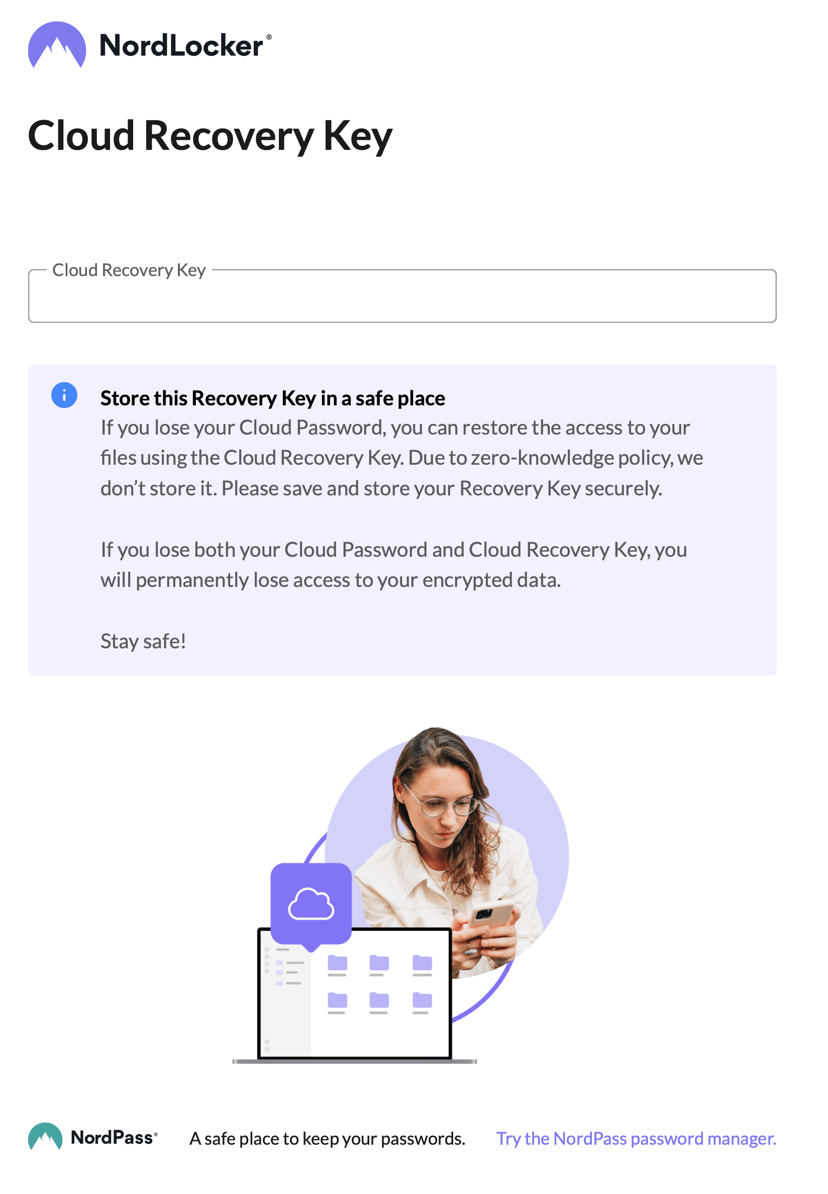 NordLocker sleutelbestand