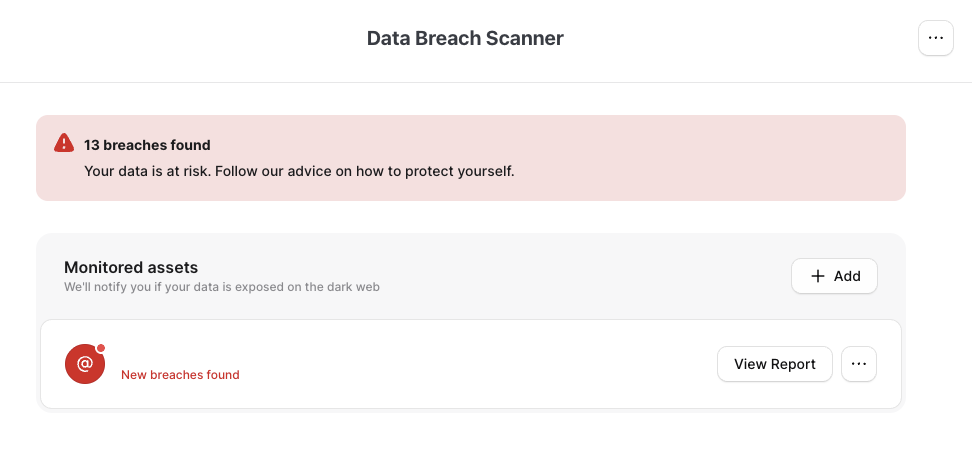 NordPass data breach scanner