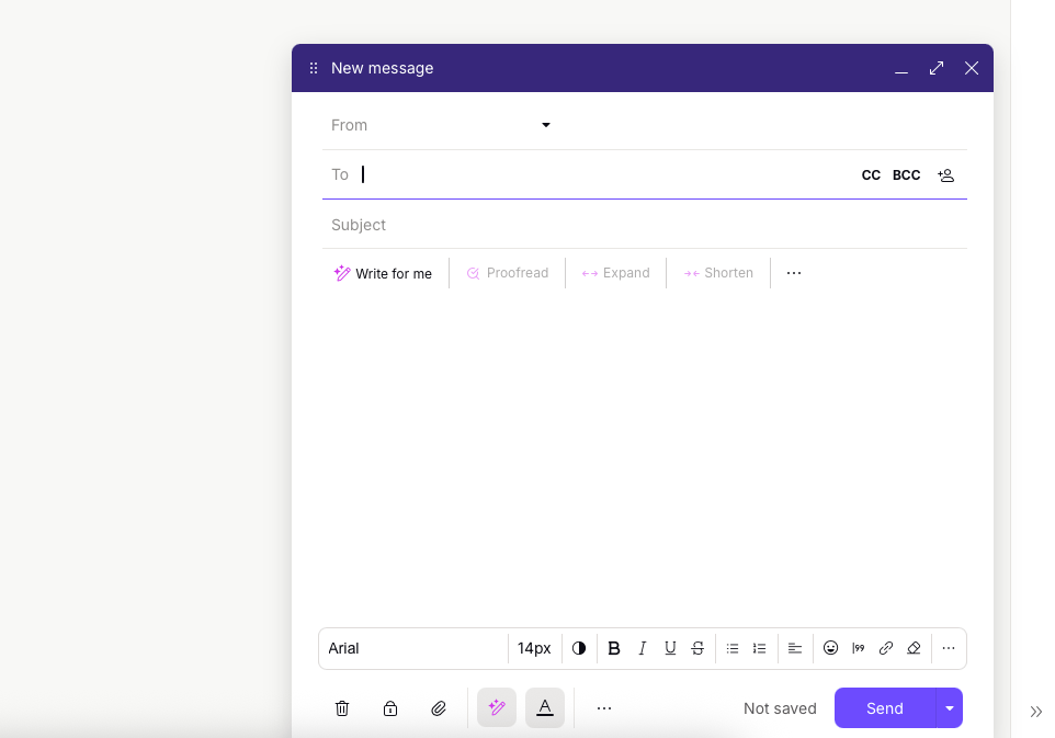 Proton Scribe opstelvenster