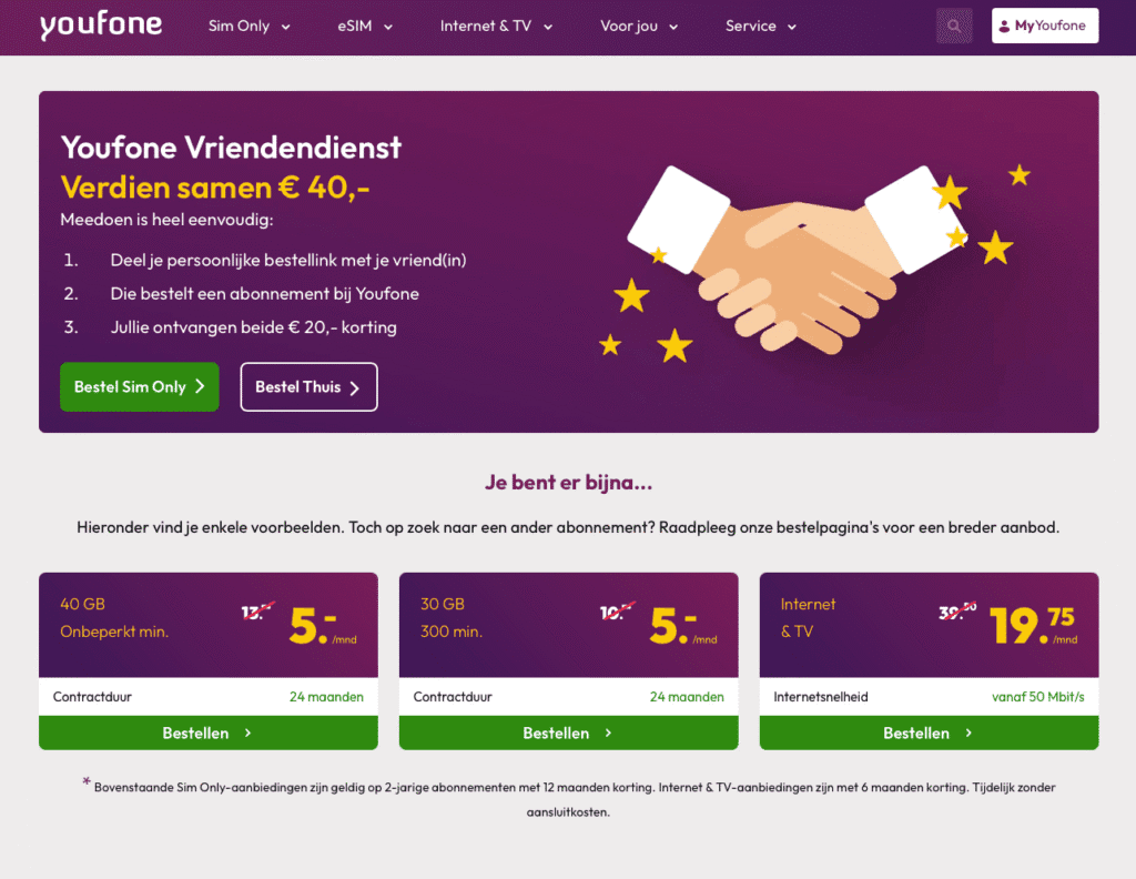 YouFone vriendendienst