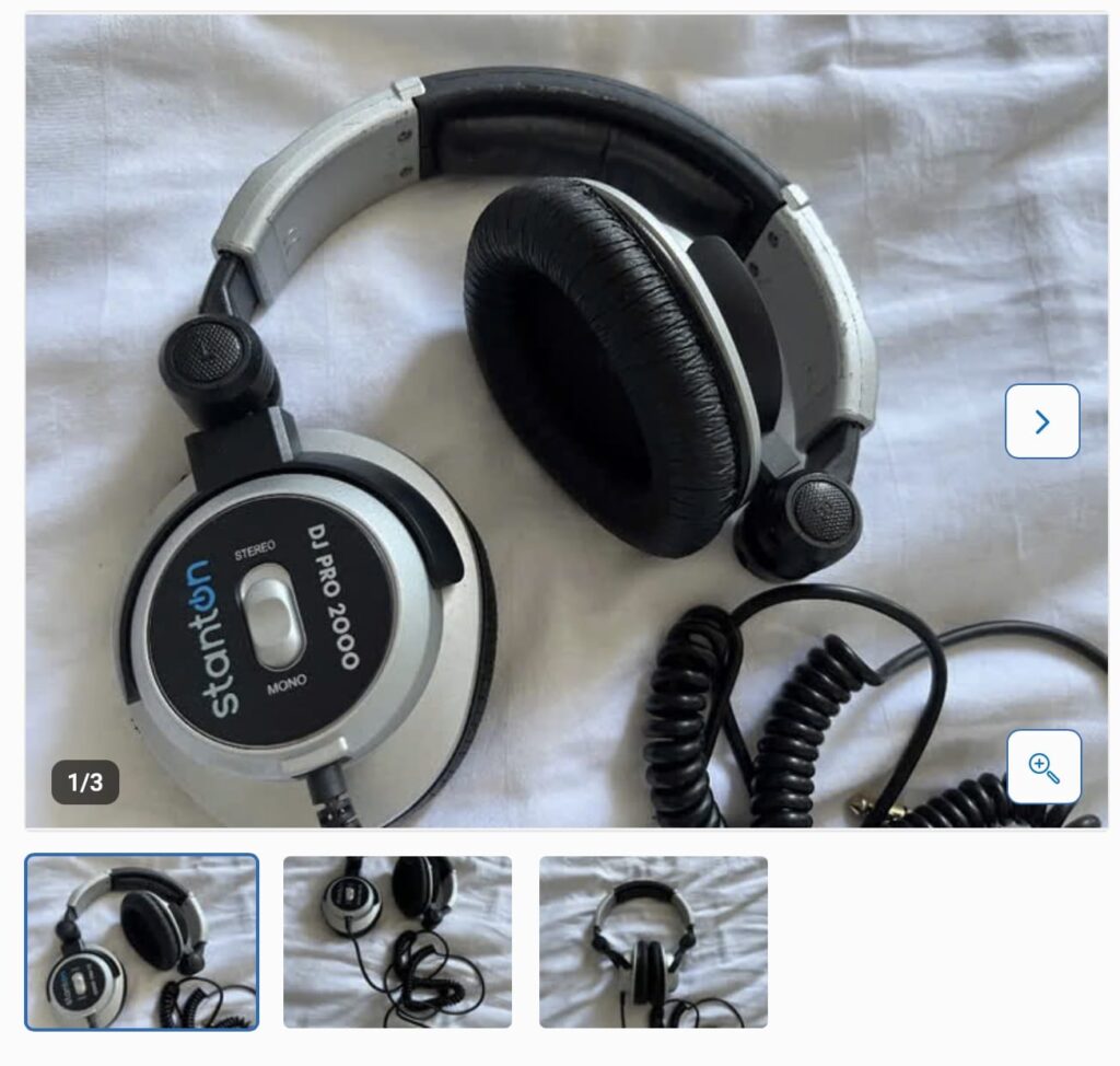 Stanton DJ Pro 2000 koptelefoon zoals aangeboden op Marktplaats, in redelijke staat met zichtbare slijtage